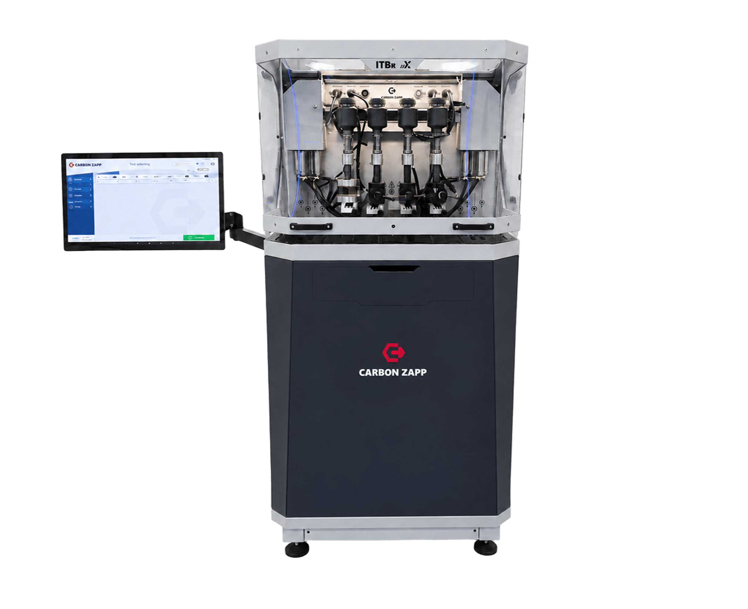 The new ITB.4R injector test bench by Carbon Zapp features enhanced functionality, improved performance, and advanced capabilities for professional diesel injector testing and diagnostics.